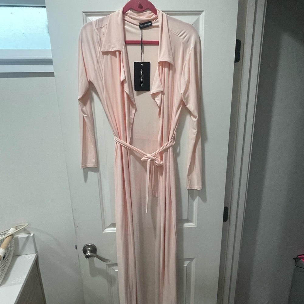 PrettyLittleThing Light Pink Longline Jacket